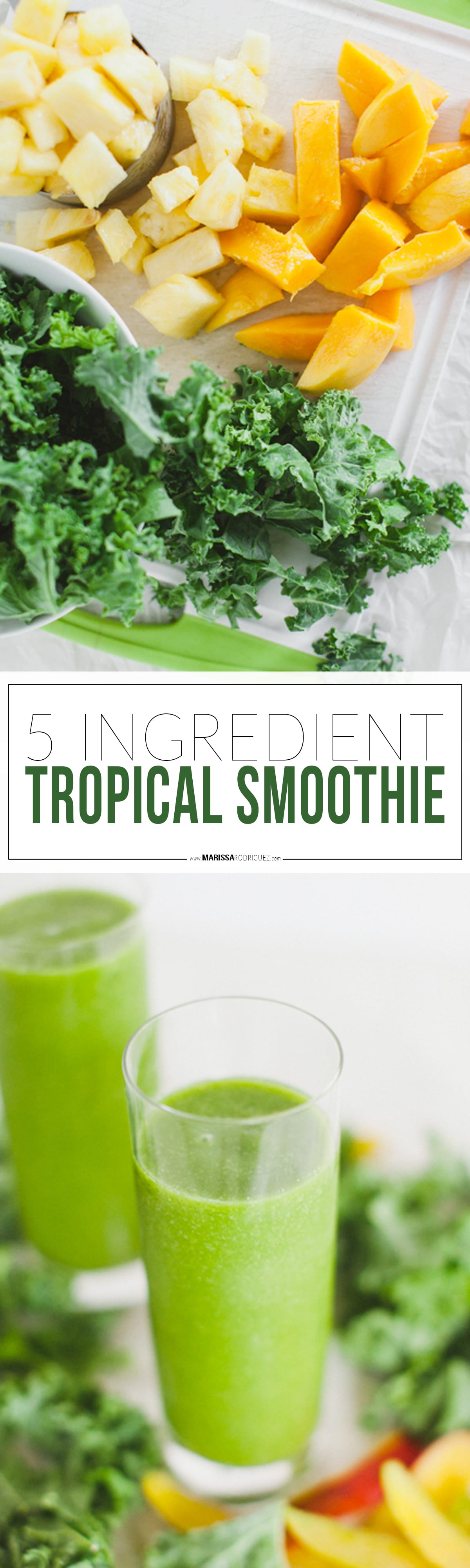 Easy 5 ingredient tropical smoothie