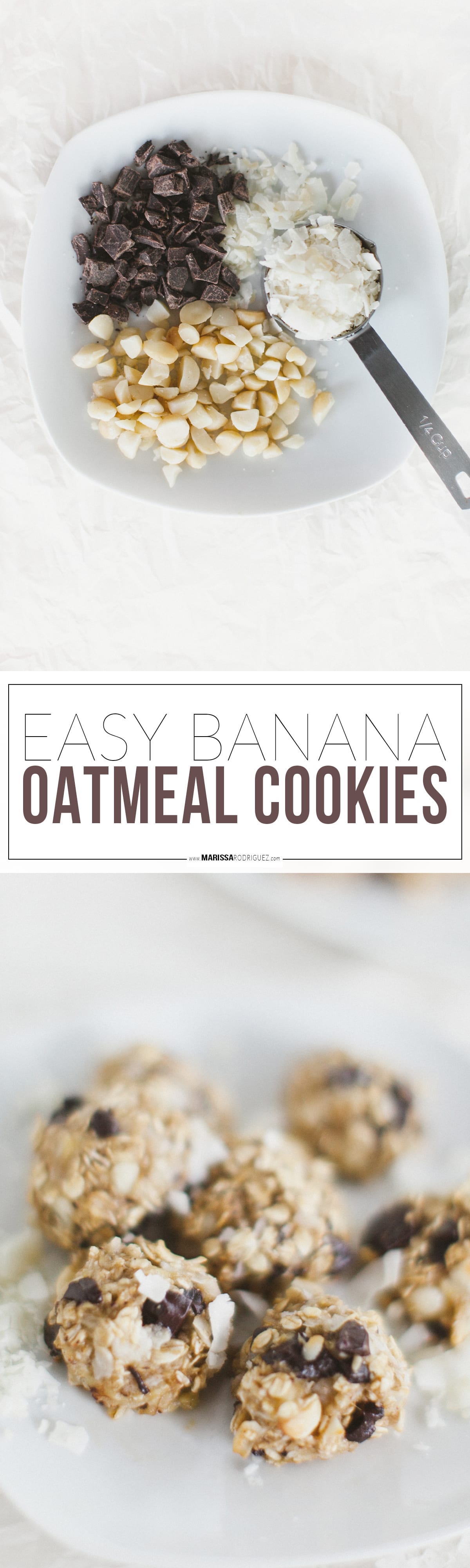 Easy Banana Coconut Oatmeal Cookies