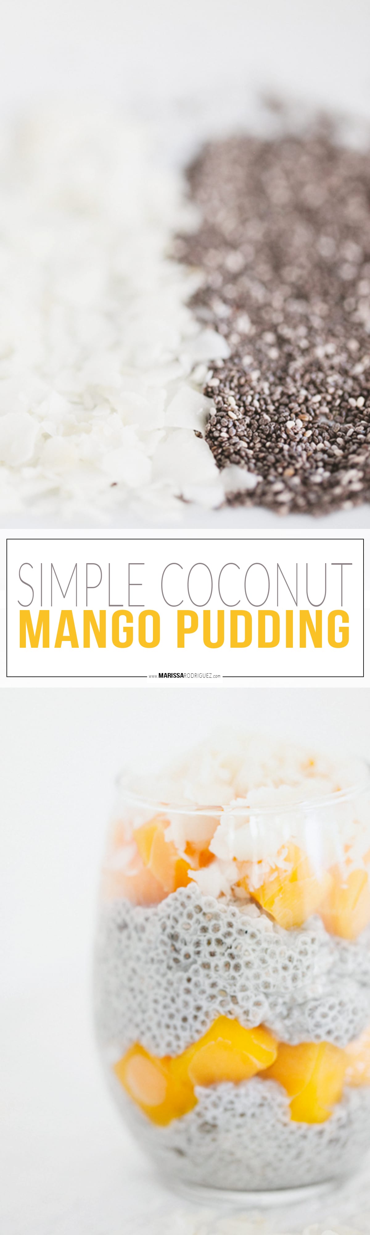 Simple coconut mango pudding